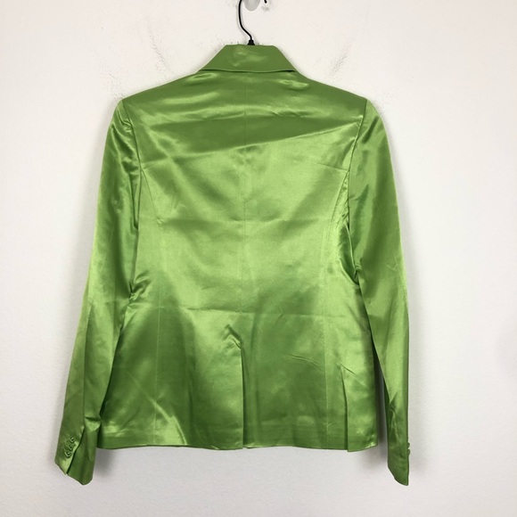 NWT Staud Madden Moss green satin blazer Size XS - Picture 5 of 8